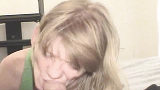 Very Old Blonde Street Whore Sucking Dick For Cash