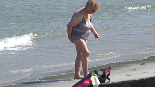 grandma in swimsuit