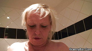 Busty blonde mature riding dude039;s horny cock