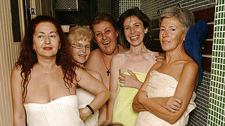 Ever take a peek in an all female mature sauna