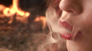 Smoking anal threesome for two horny milfs