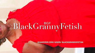 Big panty black granny upskirt